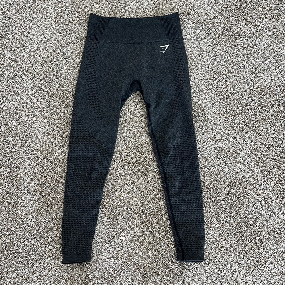 Gray GymShark mid length leggings
